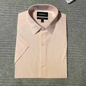 New Bonobos Tech Short Sleeve Shirt - Pink/White